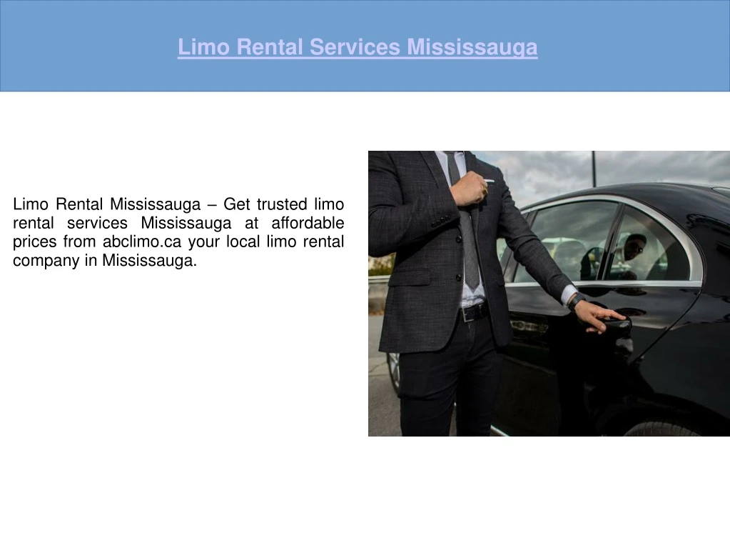 limo rental services mississauga