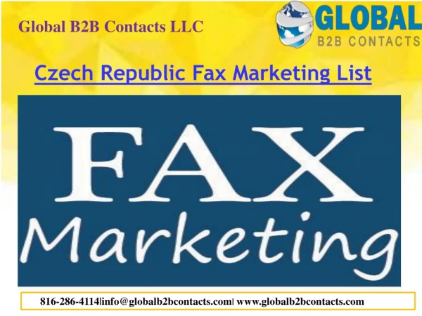 Czech Republic Fax Marketing List