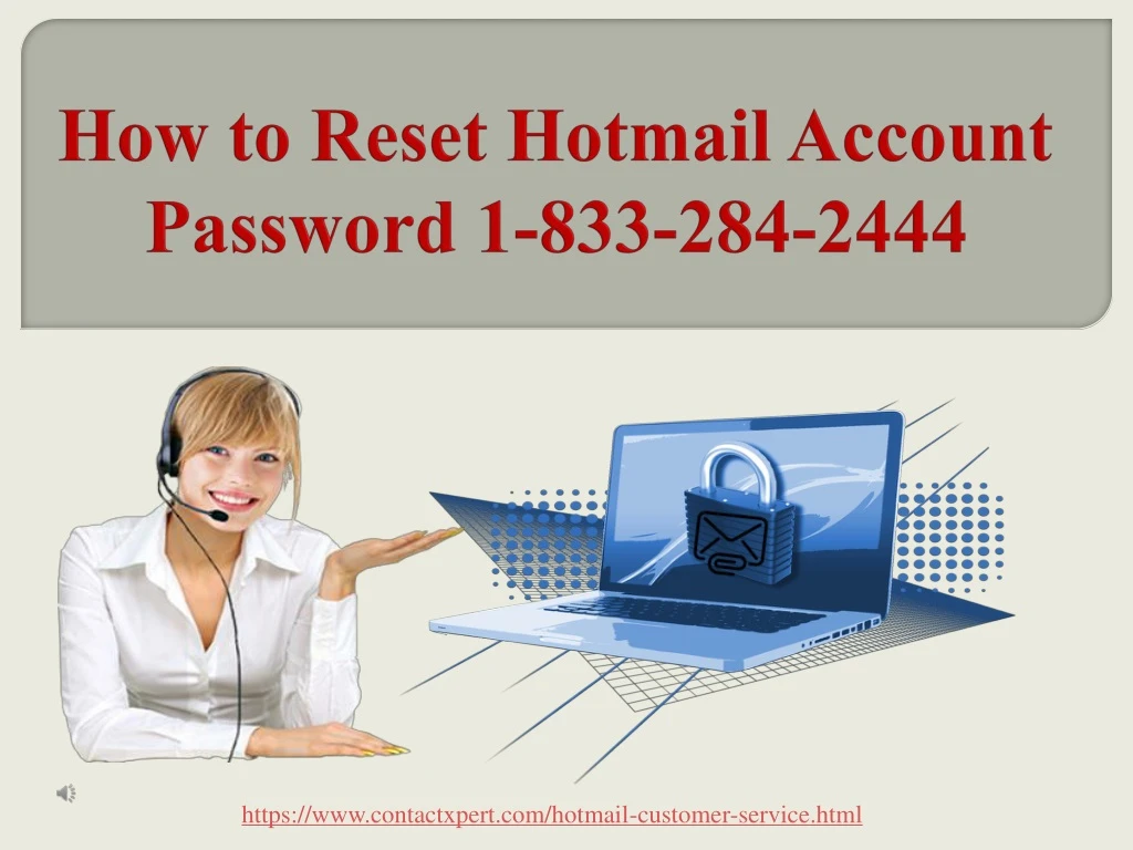 how to reset hotmail account password 1 833 284 2444