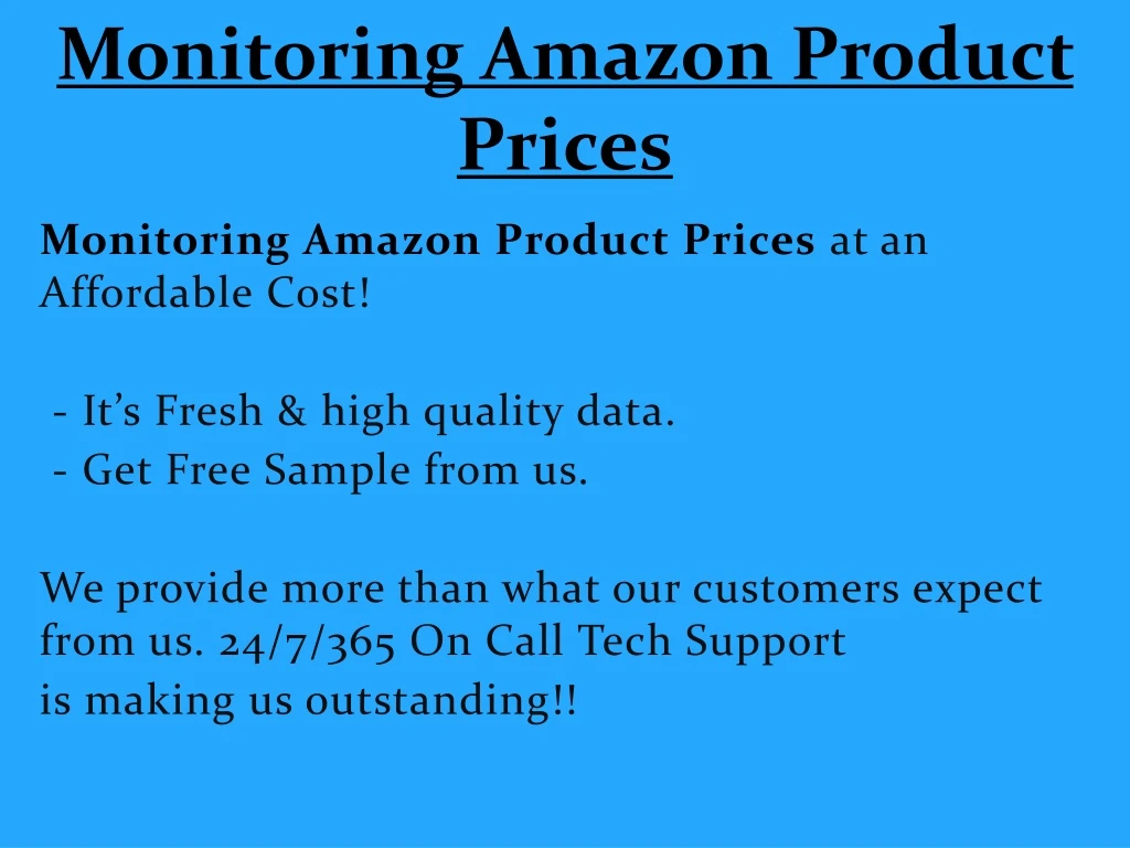 monitoring amazon product prices