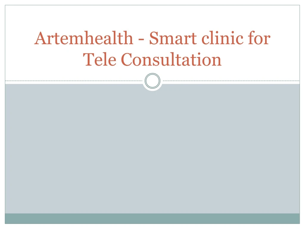 artemhealth smart clinic for tele consultation