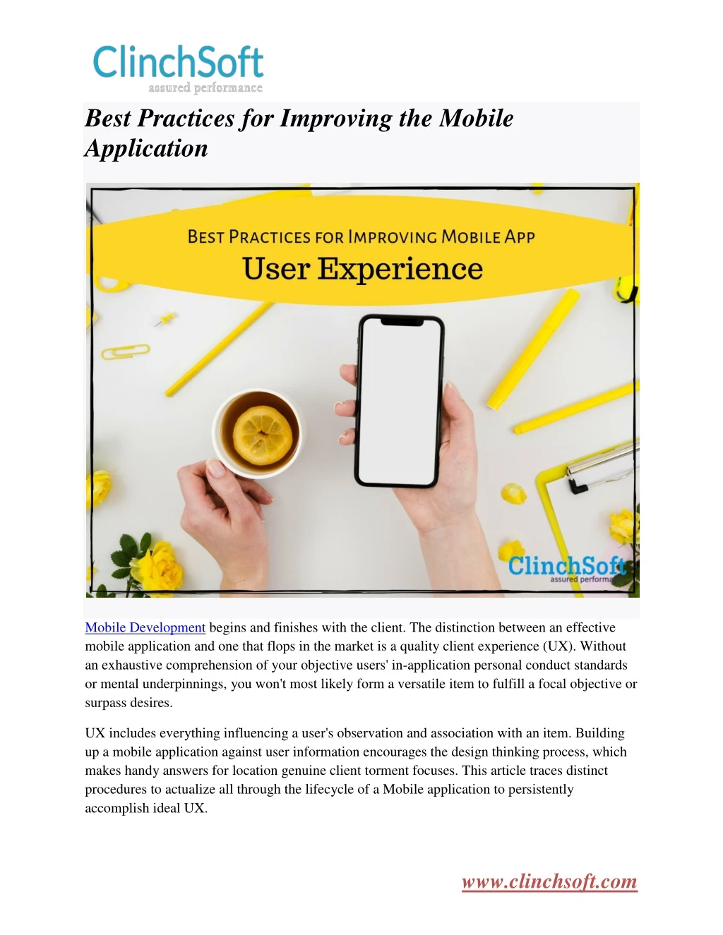 best practices for improving the mobile
