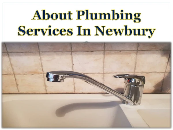 About Plumbing Services In Newbury