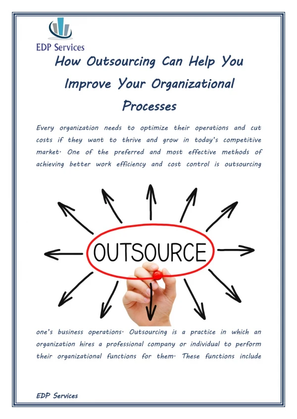 How Outsourcing Can Help You Improve Your Organizational Processes