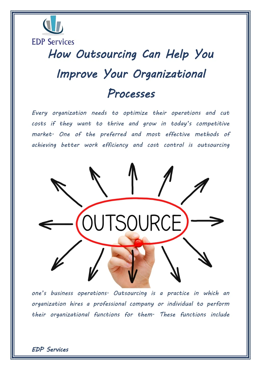 h how outsourcing improve your organizational