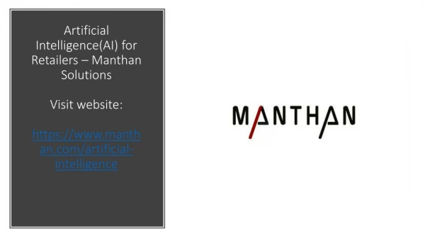 Artificial Intelligence - Manthan