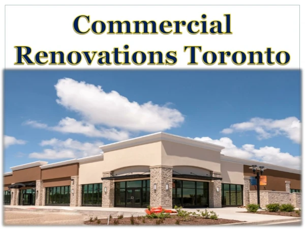 Commercial Renovations Toronto