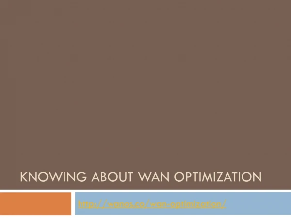 knowing about wan optimization