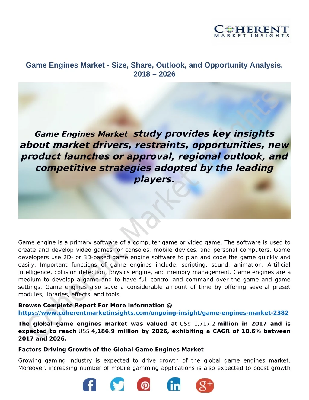 game engines market size share outlook