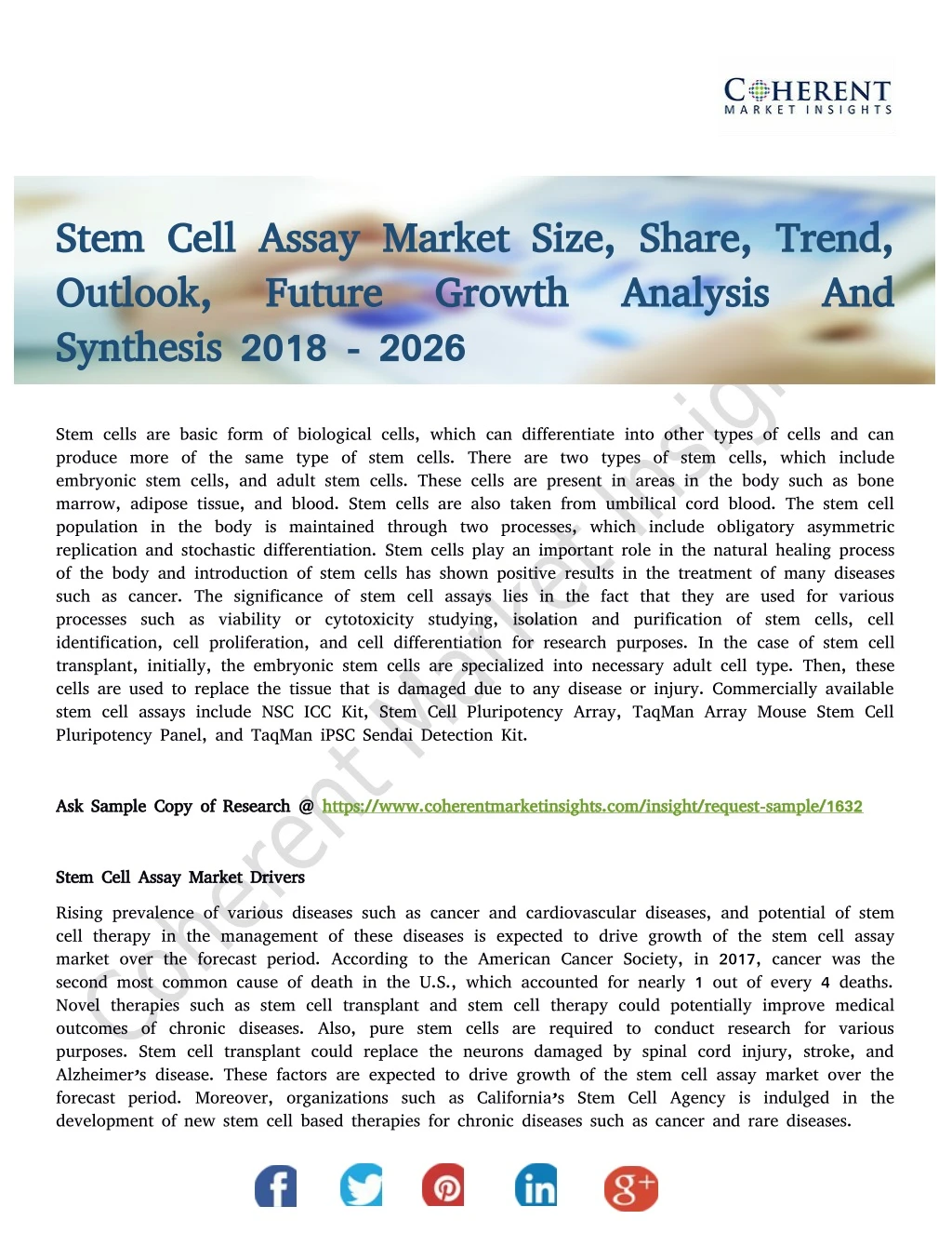 stem cell assay stem cell assay market size share