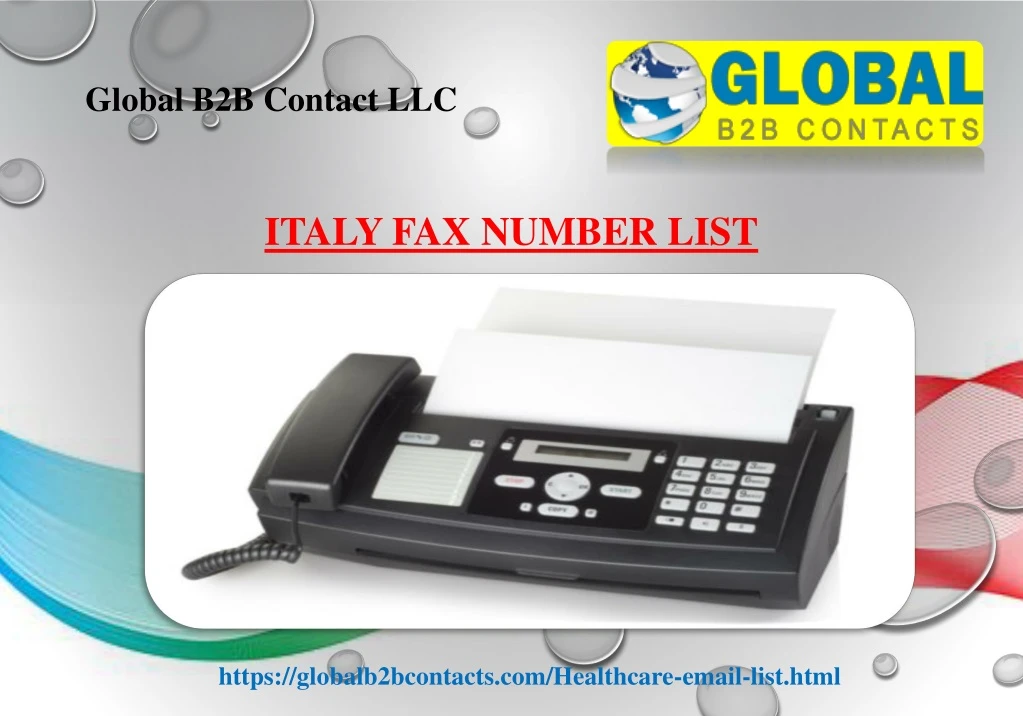 italy fax number list