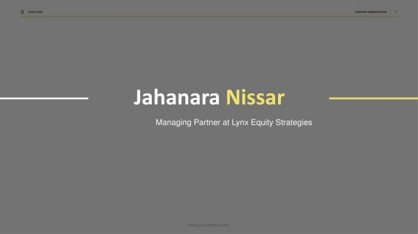 Jahanara Nissar - Former Equity Strategist at Odeon Capital Group