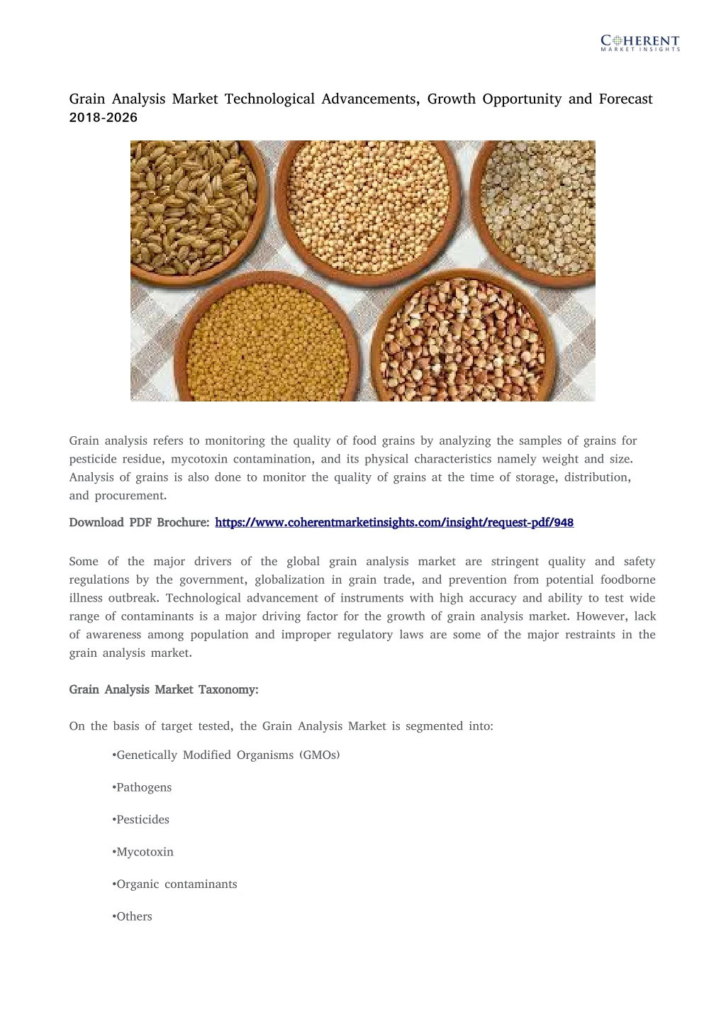 grain analysis market technological advancements