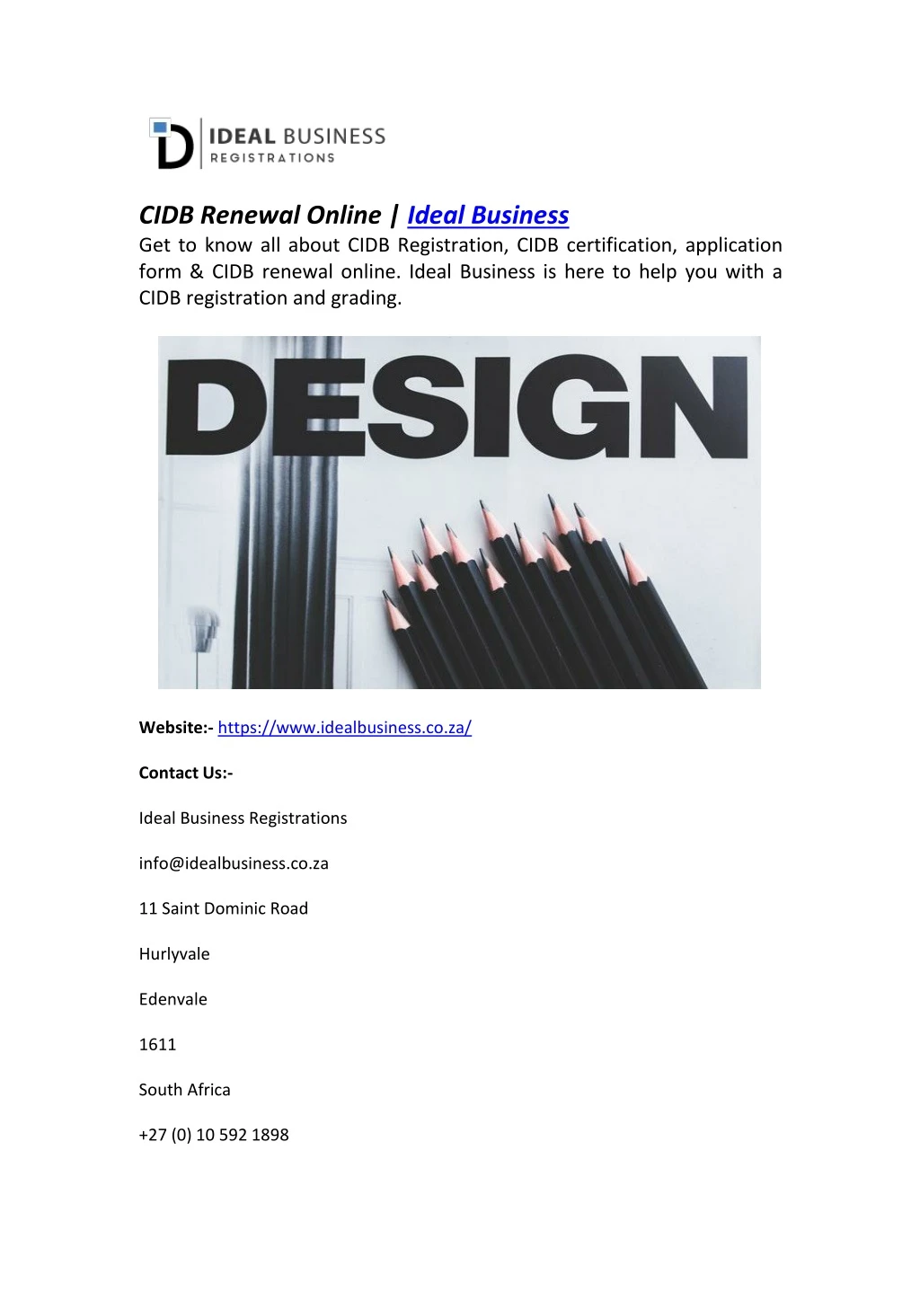 cidb renewal online ideal business get to know