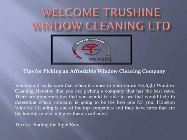 Houston Clean Window, Affordable Window Cleaning Houston