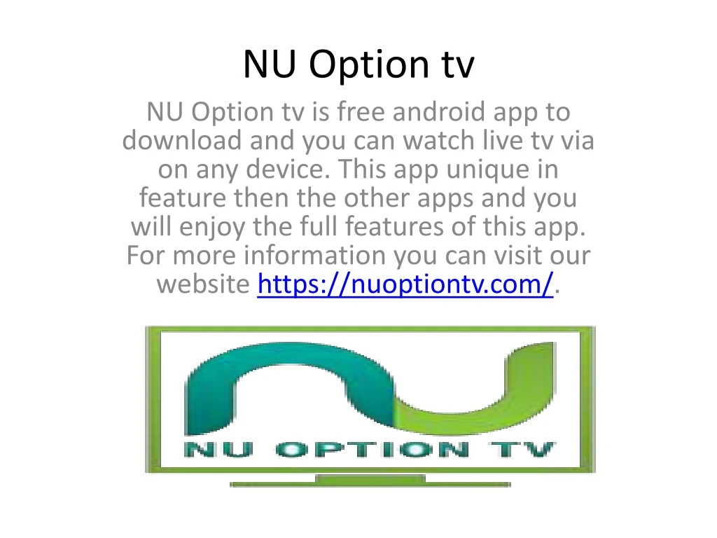 nu option tv