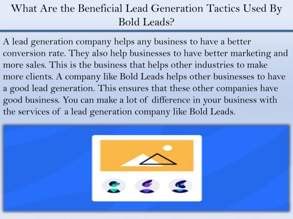 What Are the Beneficial Lead Generation Tactics Used By Bold Leads?