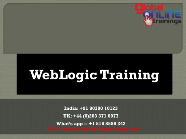 Weblogic online training, weblogic training,top training inistitute for weblogic