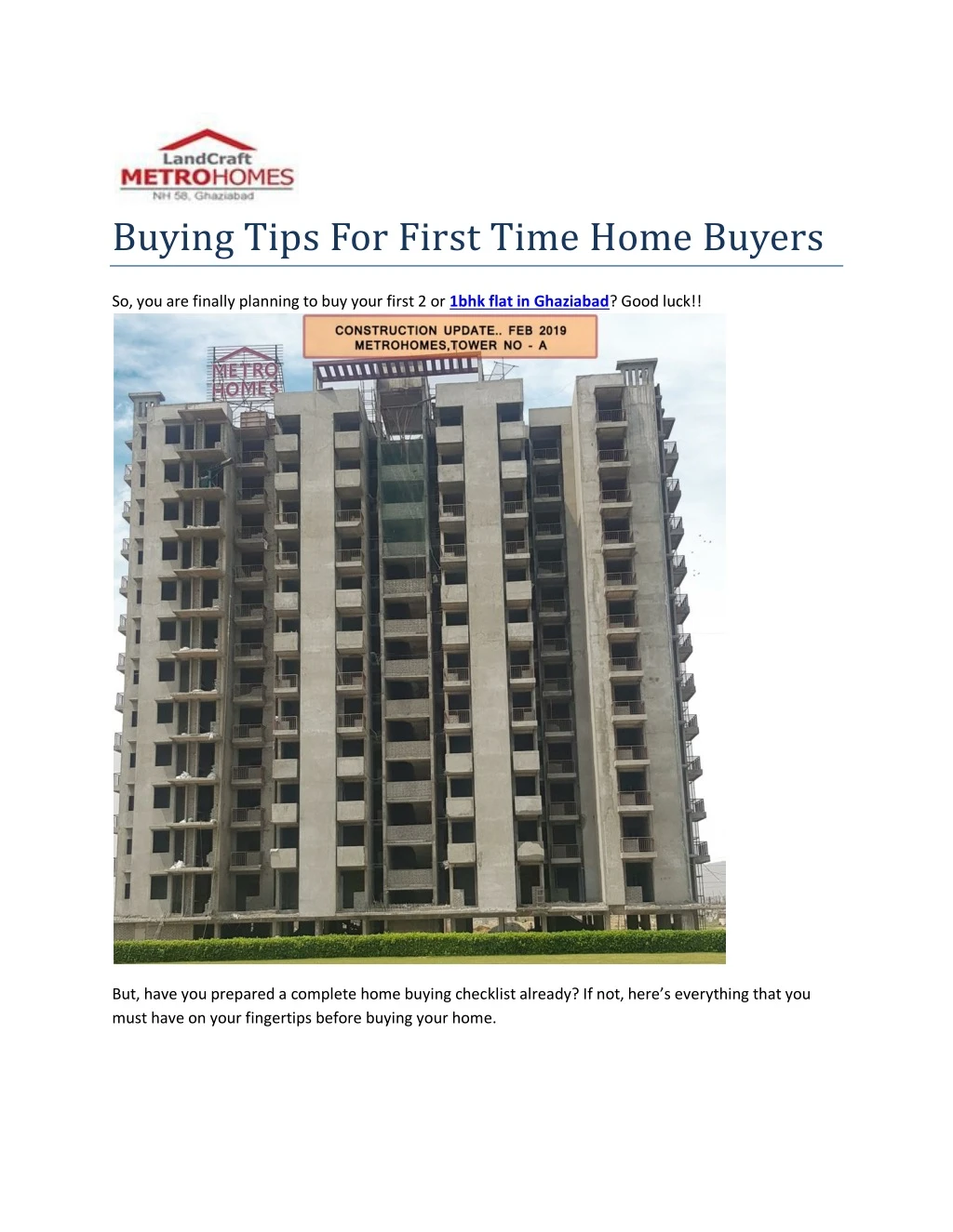 buying tips for first time home buyers