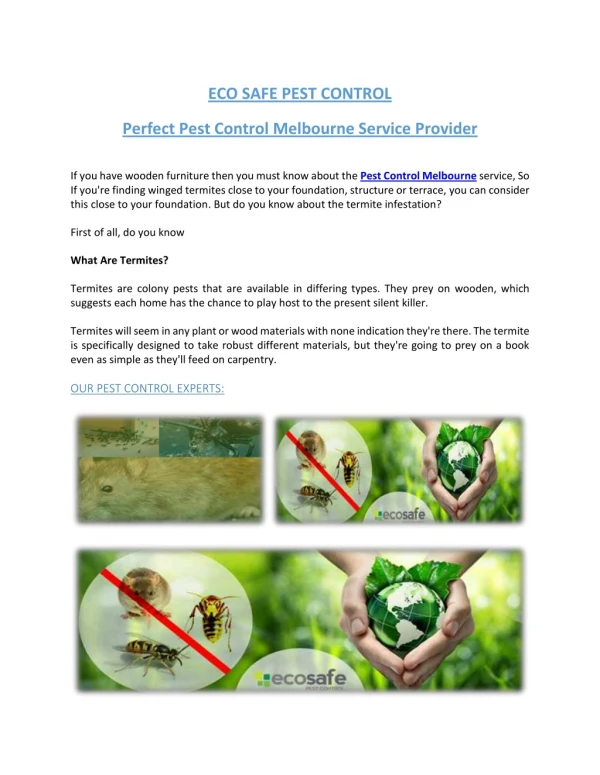 Commercial Pest Control abd Pest Control Melbourne Wide