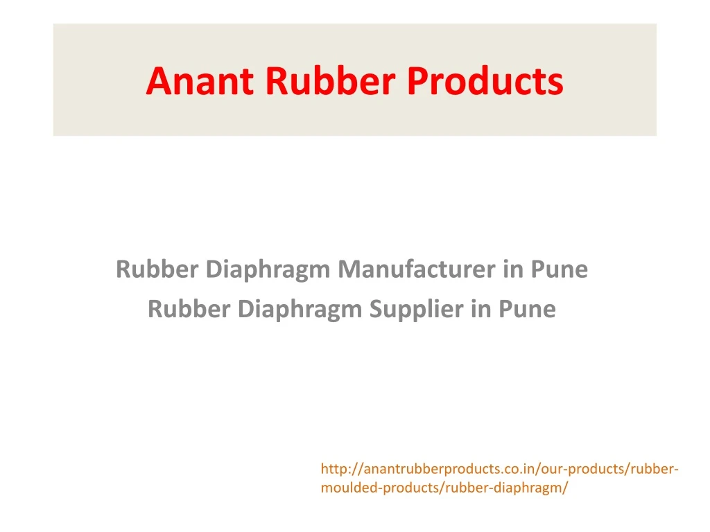 anant rubber products