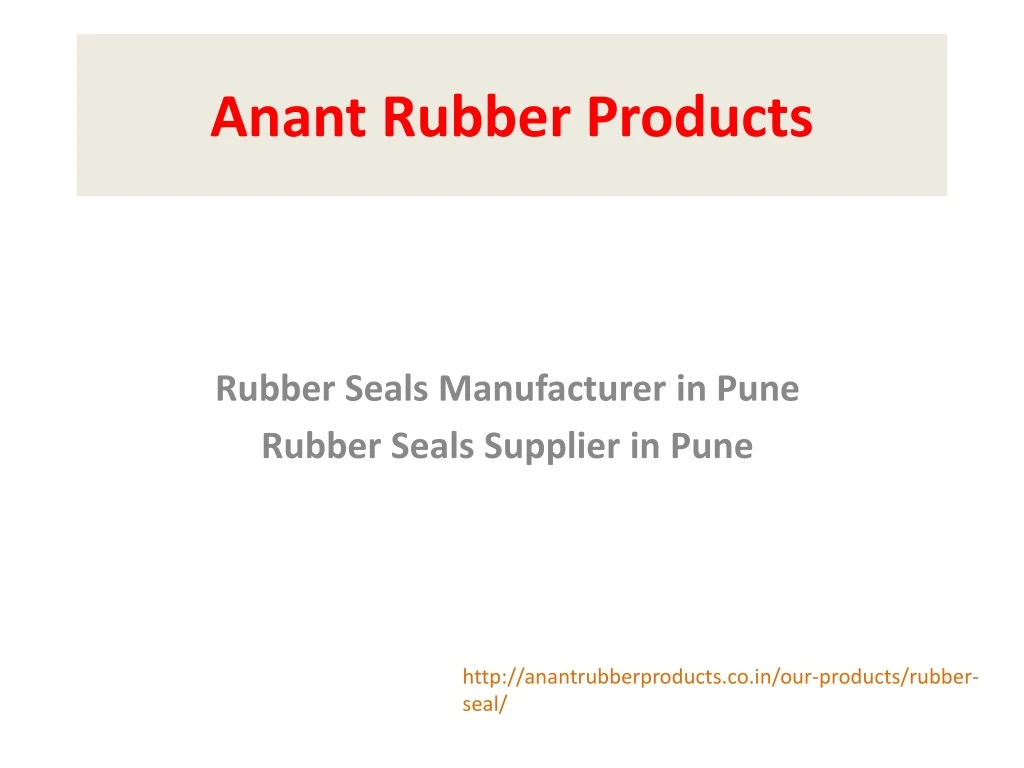 anant rubber products