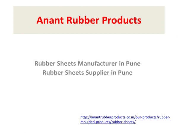 Rubber Sheets Supplier and Manufacturer in Pune | Anant Rubber Products