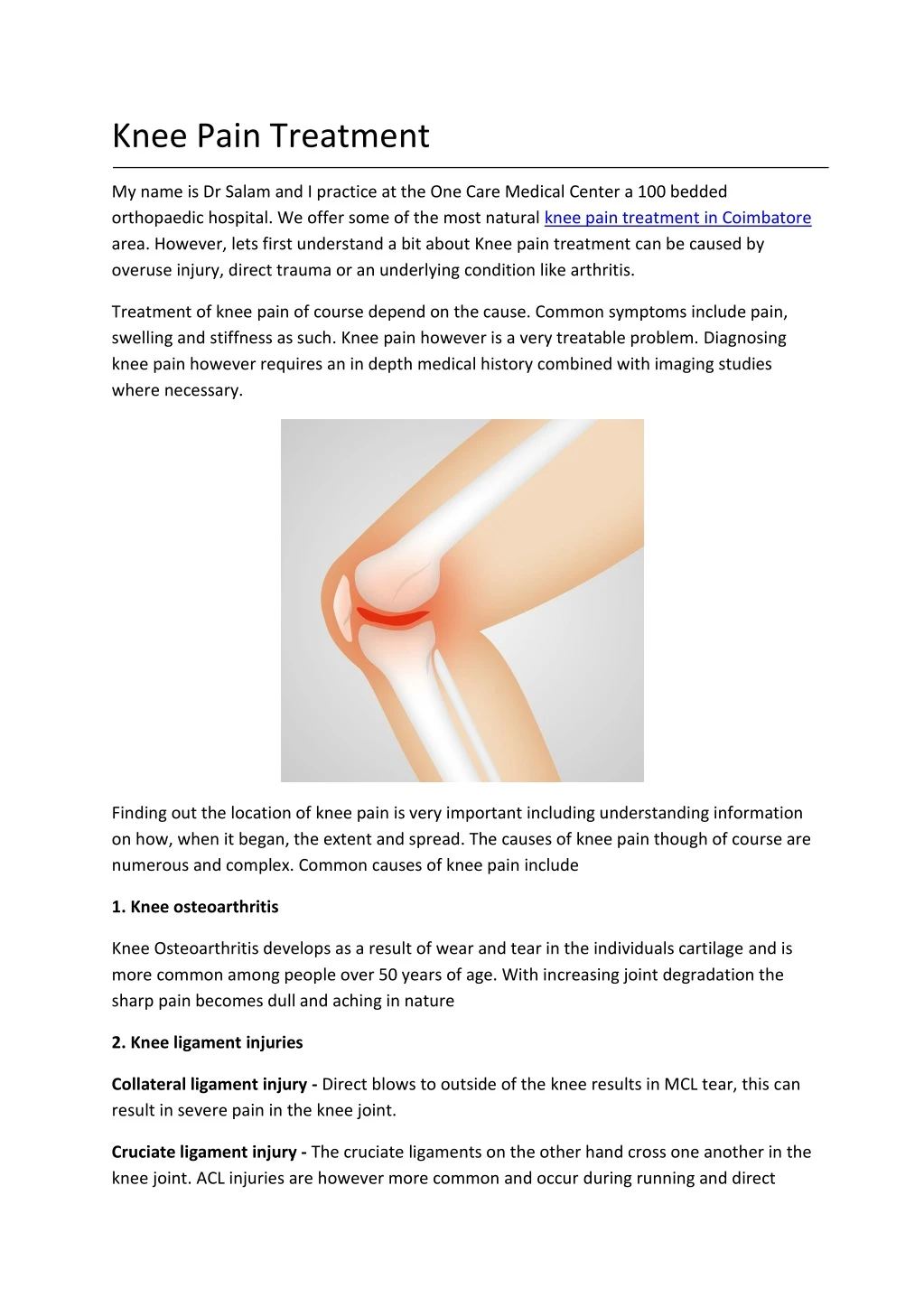 knee pain treatment