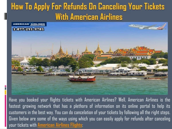 How To Apply For Refunds On Canceling Your Tickets With American Airlines