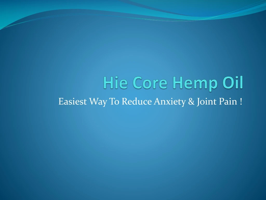 hie core hemp oil