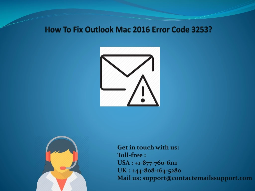how to fix outlook mac 2016 error code 3253