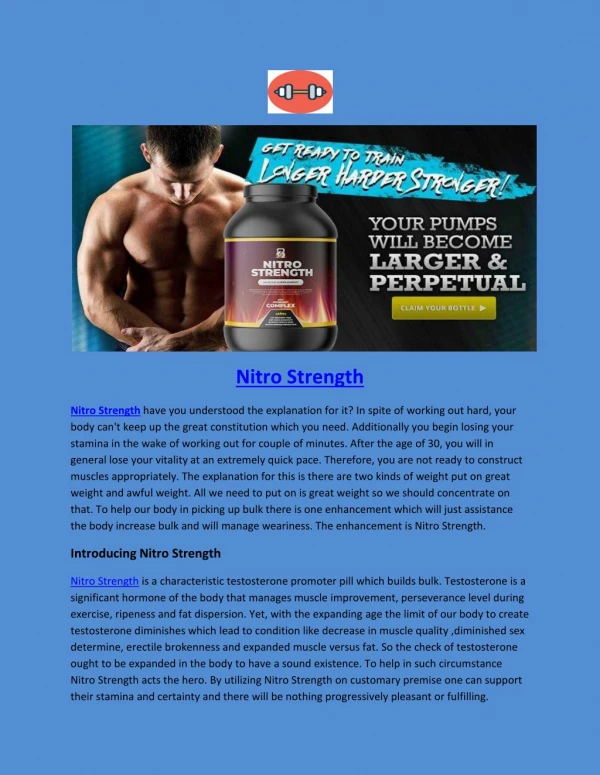 nitro strength reviews how to buy ? read side effects and price ?