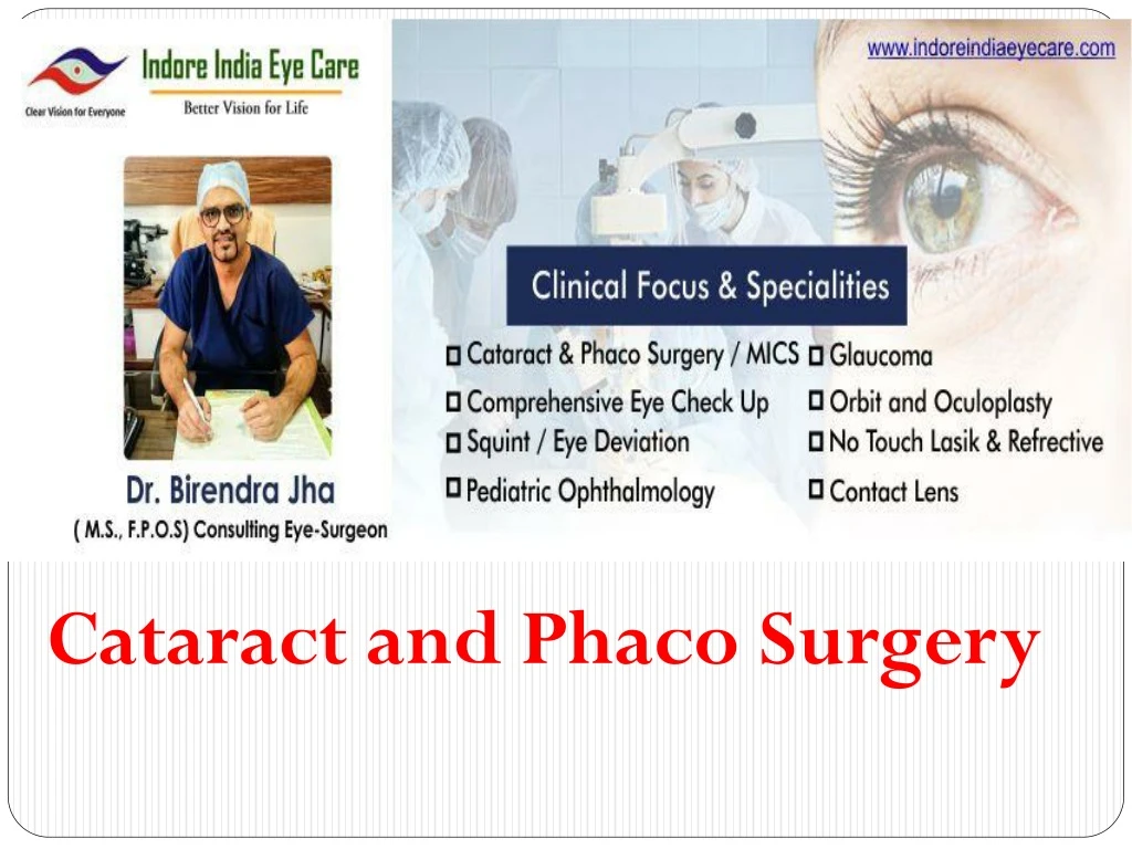 cataract and phaco surgery