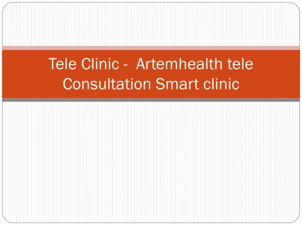 Artemhealth - Tele consultation smart clinic