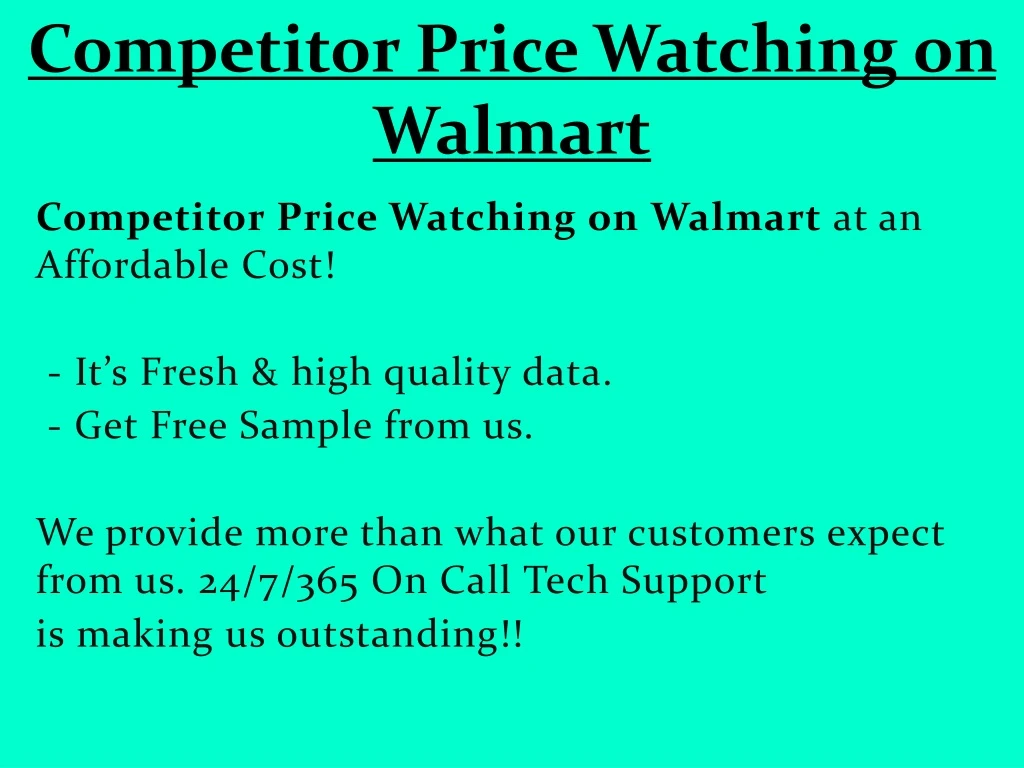 competitor price watching on walmart