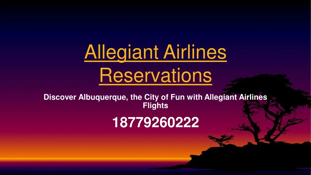 allegiant airlines reservations