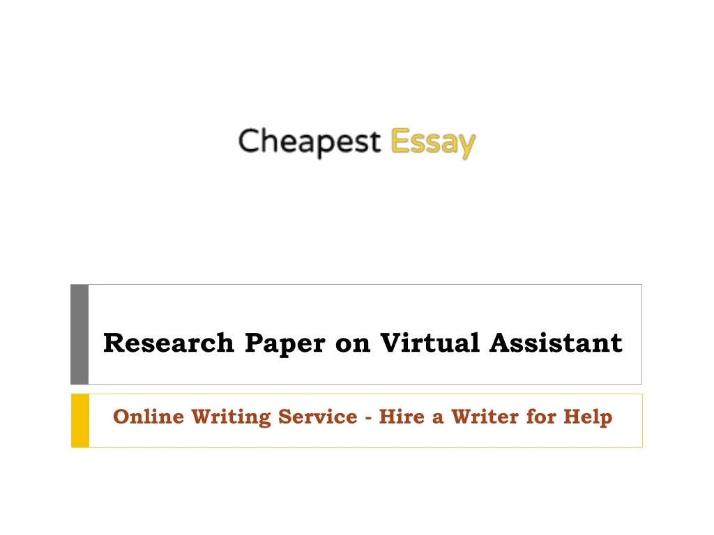 research paper on virtual assistant