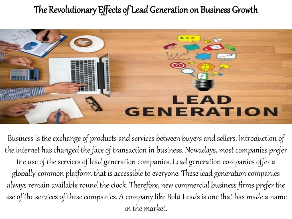 the revolutionary effects of lead generation