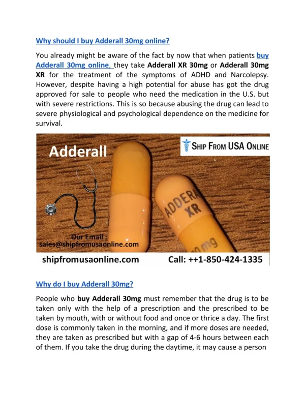 Order Generic Adderall 30mg Online Overnight Delivery Without Prescription-shipfromusaonline.com