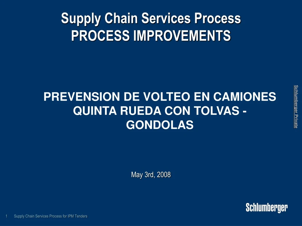 supply chain services process process improvements