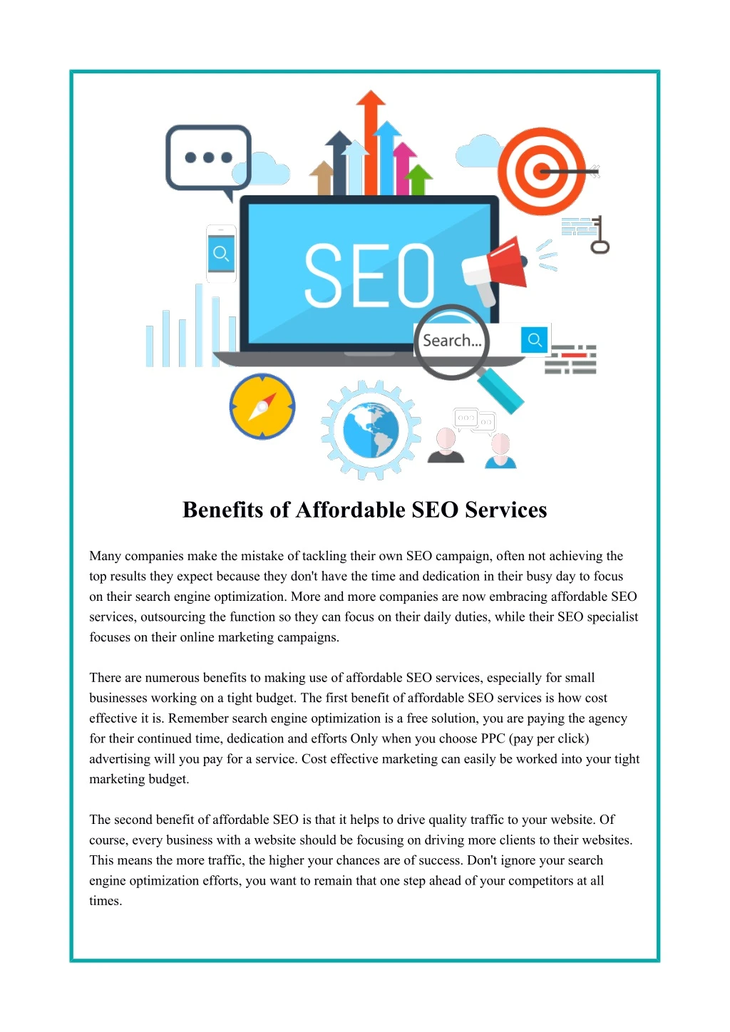 benefits of affordable seo services