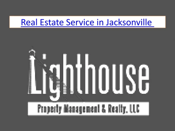 Real Estate Service in Jacksonville