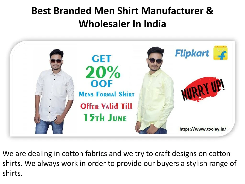 best branded men shirt manufacturer wholesaler in india