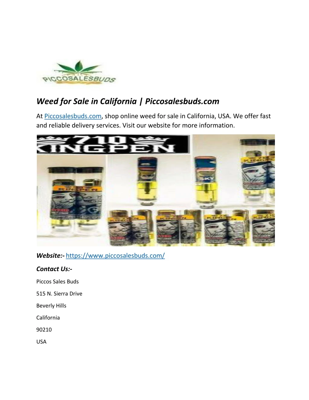 weed for sale in california piccosalesbuds com