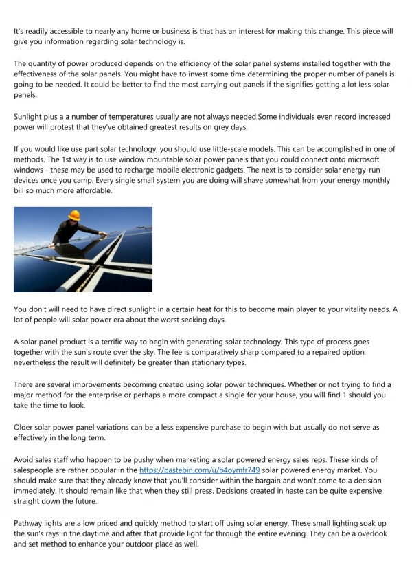What You Ought To Learn About Solar Powered Energy