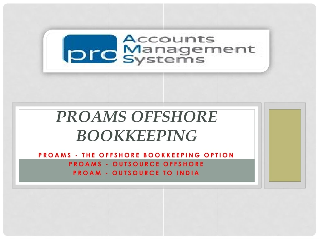 proams offshore bookkeeping