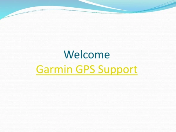 Garmin GPS support
