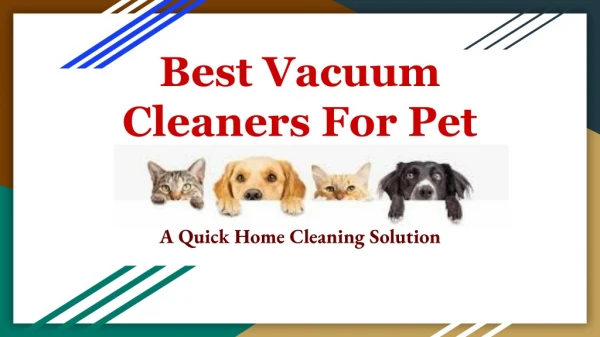 Home Cleaning Tips - Best Vacuum Cleaners For Pet