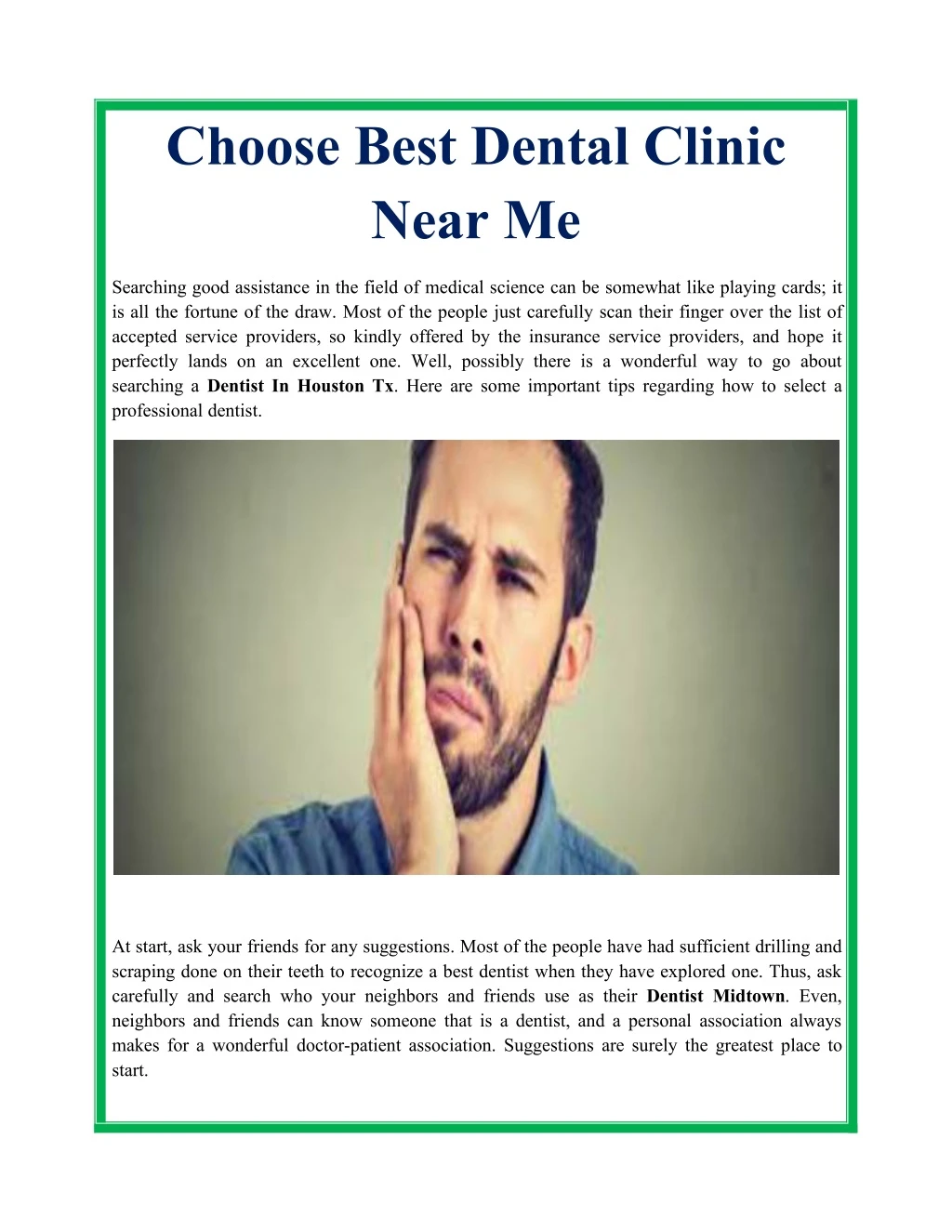 choose best dental clinic near me