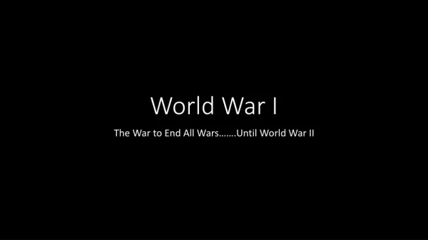 World War I